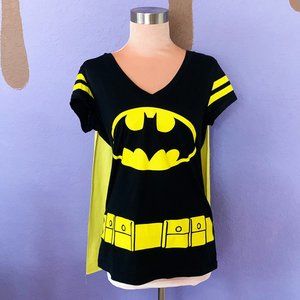 Womens Batman Shirt with Yellow Cape